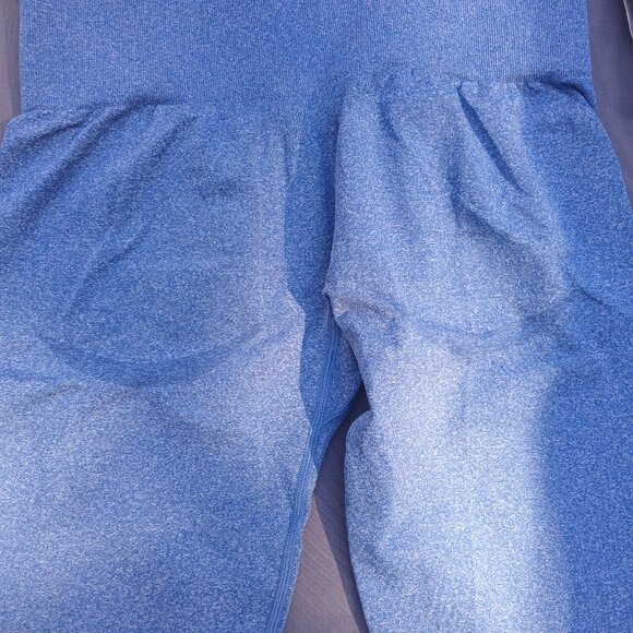 Seamless Leggings Smile Contour High Waist Workout Gym Yoga Pants Dark Blue NWT - Picture 7 of 9